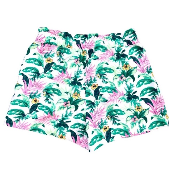 Tropical Linen Blend LOFT Pull on Shorts Small - Picture 6 of 8